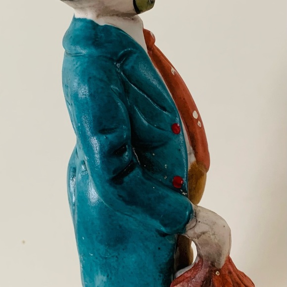 Vintage Pottery Bisque Porcelain Clown Emmett Kelly Jr With Umbrella Flambro - Picture 3 of 7